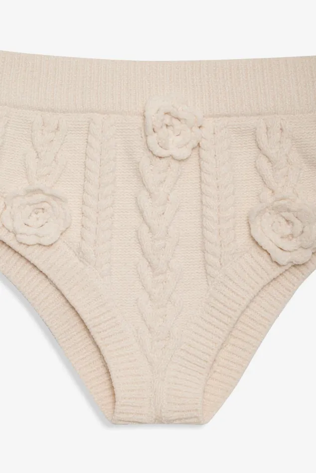 Women Knitwear For Love and Lemons Mel Knit Panty White Women Knitwear For Love and Lemons Mel Knit Panty White