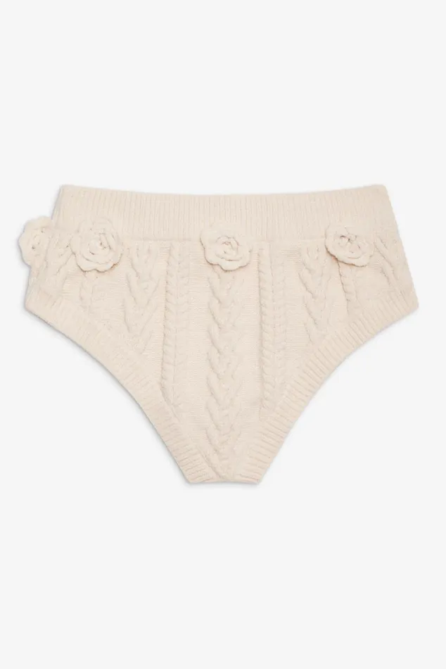 Women Knitwear For Love and Lemons Mel Knit Panty White Women Knitwear For Love and Lemons Mel Knit Panty White