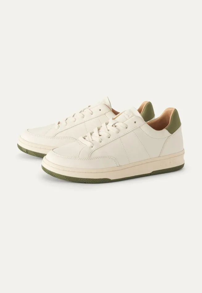 Women Laceup Trainers White Olive Poetry Fashion Footwear