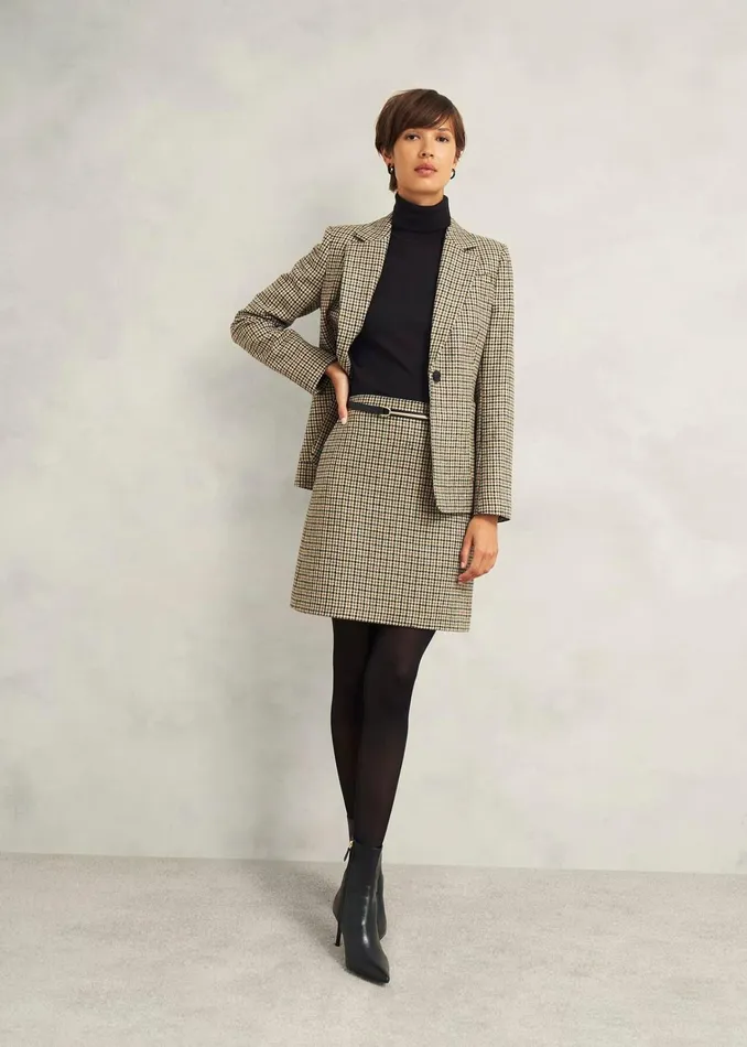 Women Lara Merino Wool Roll Neck Jumper Black Hobbs Jumpers and Cardigans