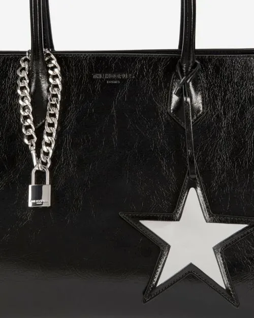 Women Large Bags The Kooples Black Leather Ming Tote Bag Black