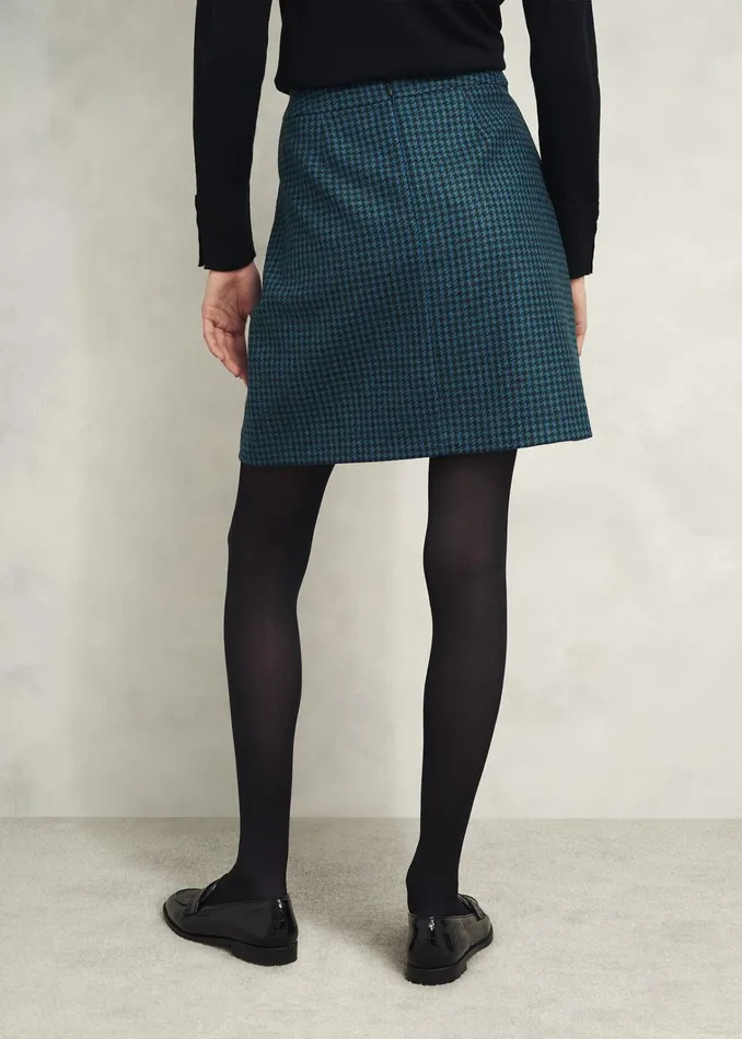 Women Leah Wool Kilt Skirt Green Multi Hobbs Skirts
