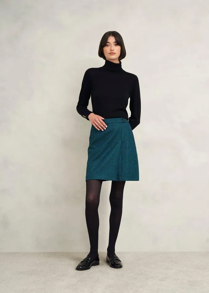 Women Leah Wool Kilt Skirt Green Multi Hobbs Skirts