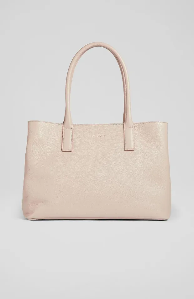 Women Lillian Taupe Grainy Leather Tote Bag LKBennett Tote Bags