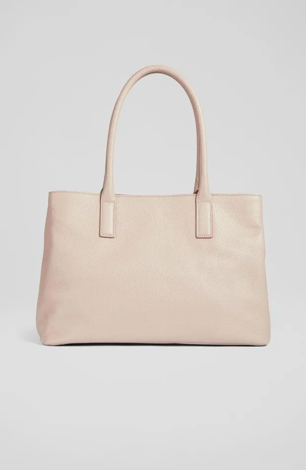 Women Lillian Taupe Grainy Leather Tote Bag LKBennett Tote Bags