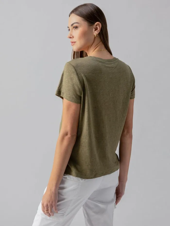 Women Linen Perfect Tee Burnt Olive Sanctuary Clothing Tees and Tops Women Linen Perfect Tee Burnt Olive Sanctuary Clothing Tees and Tops