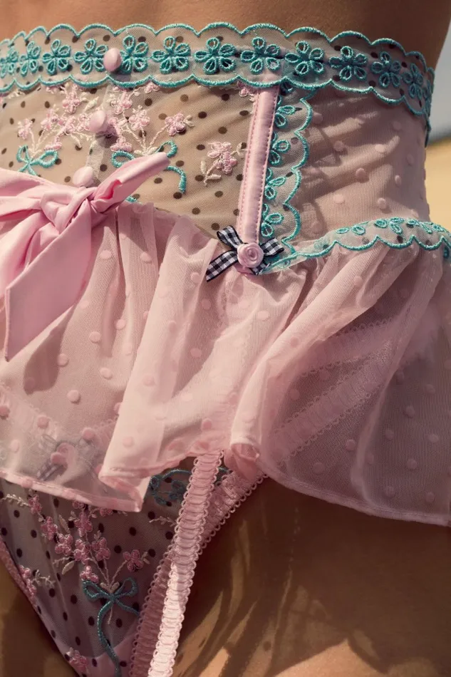 Women Lingerie For Love and Lemons Anya Garter Belt Pink