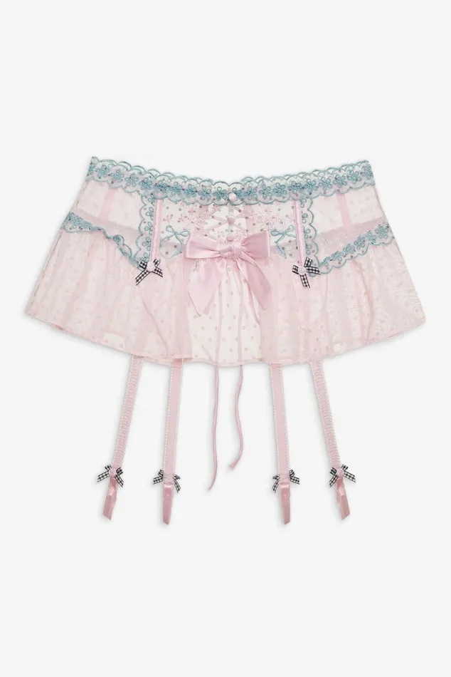 Women Lingerie For Love and Lemons Anya Garter Belt Pink