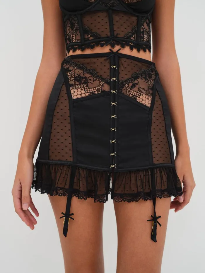 Women Lingerie For Love and Lemons Brie Garter Skirt Black Women Lingerie For Love and Lemons Brie Garter Skirt Black