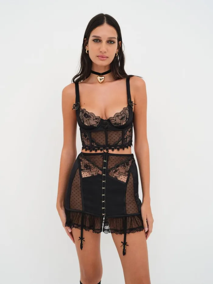 Women Lingerie For Love and Lemons Brie Garter Skirt Black Women Lingerie For Love and Lemons Brie Garter Skirt Black