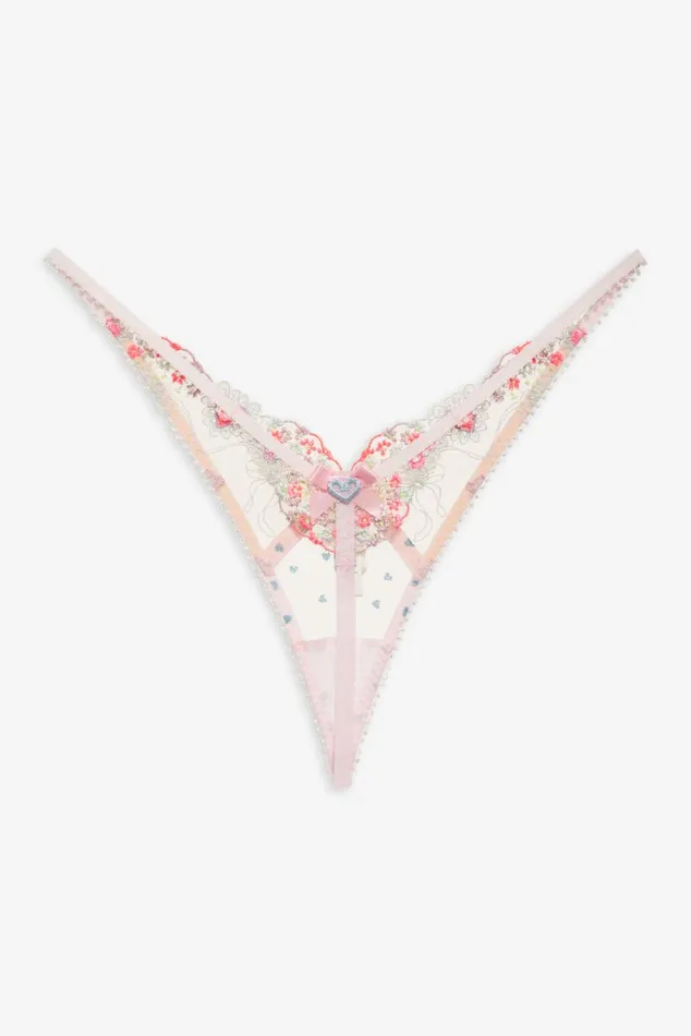 Women Lingerie For Love and Lemons Gabriella Thong Panty Blue Women Lingerie For Love and Lemons Gabriella Thong Panty Blue