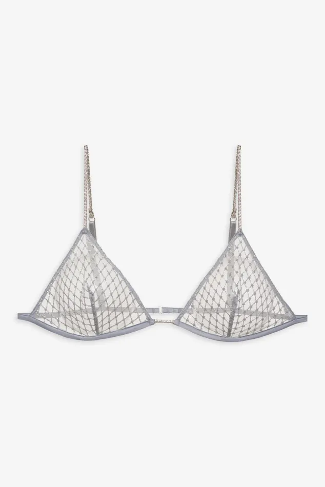 Women Lingerie For Love and Lemons Glitter Bralette Silver Women Lingerie For Love and Lemons Glitter Bralette Silver
