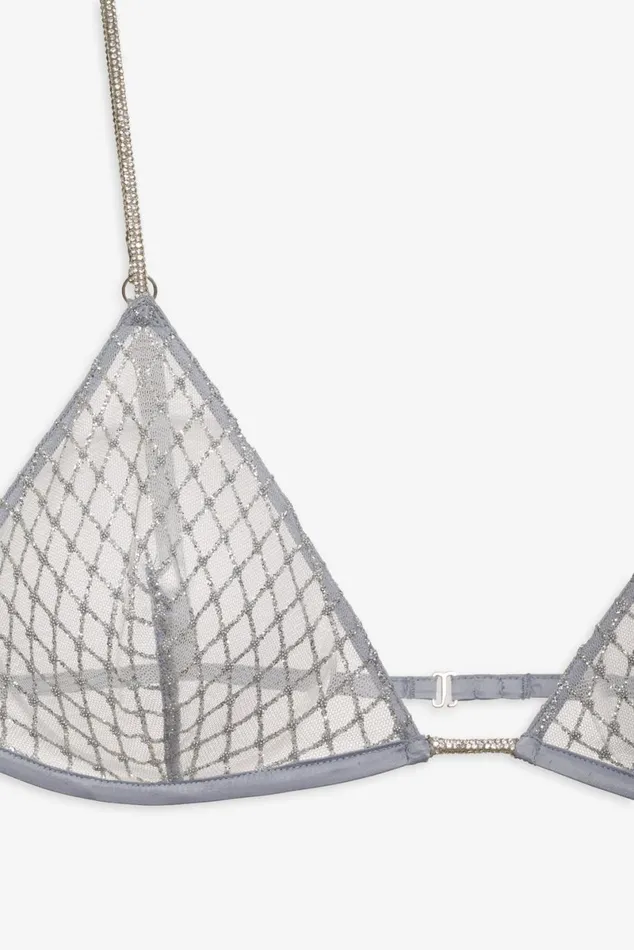 Women Lingerie For Love and Lemons Glitter Bralette Silver Women Lingerie For Love and Lemons Glitter Bralette Silver