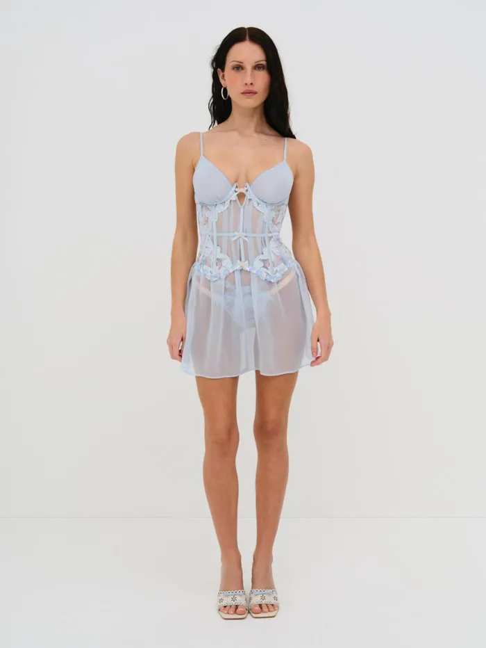 Women Lingerie For Love and Lemons Scottie Slip Dress Blue Women Lingerie For Love and Lemons Scottie Slip Dress Blue