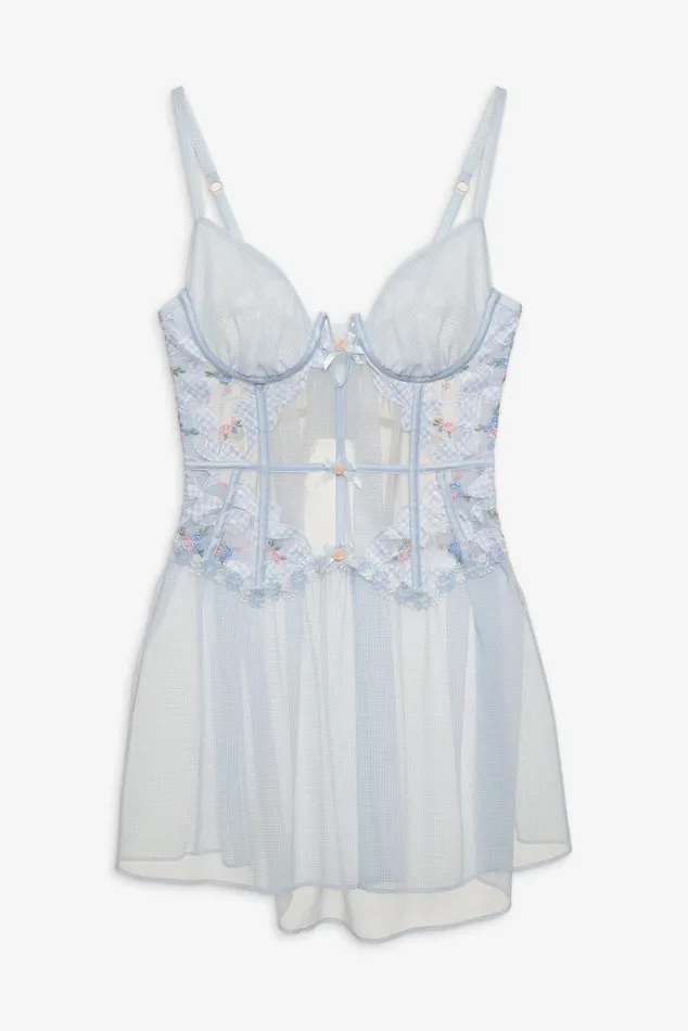 Women Lingerie For Love and Lemons Scottie Slip Dress Blue Women Lingerie For Love and Lemons Scottie Slip Dress Blue