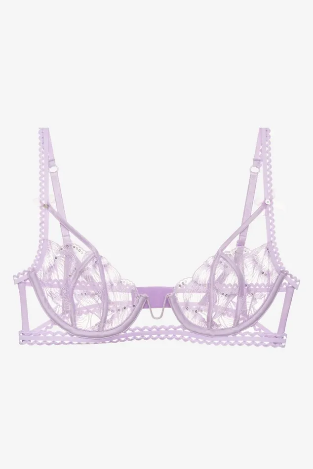 Women Lingerie For Love and Lemons Shell Sequin Underwire Bra Purple Women Lingerie For Love and Lemons Shell Sequin Underwire Bra Purple