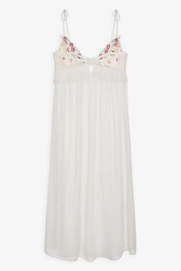 Women Lingerie For Love and Lemons Siena Midi Slip Dress White