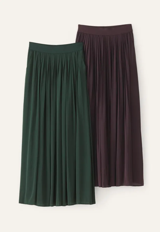 Women Long Pleated Skirt Poetry Fashion Dresses and Skirts