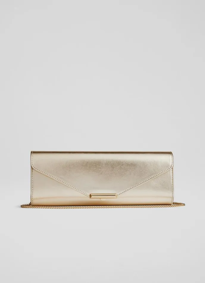 Women Lucille Champagne Clutch Bag LKBennett Clutch Bags