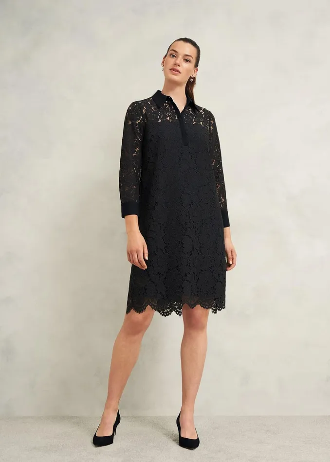 Women Marciella Lace Dress Black Hobbs Dresses and Jumpsuits