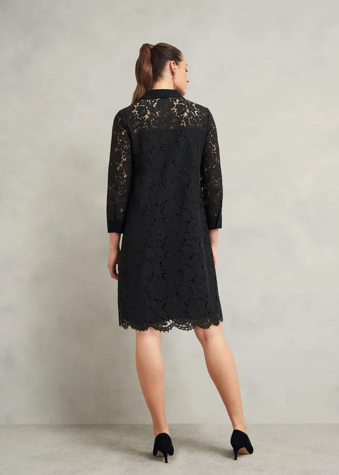 Women Marciella Lace Dress Black Hobbs Dresses and Jumpsuits