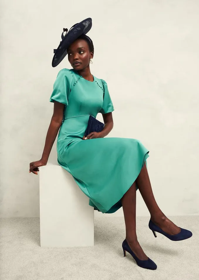Women Marea Dress Deep Aqua Green Hobbs Dresses and Jumpsuits
