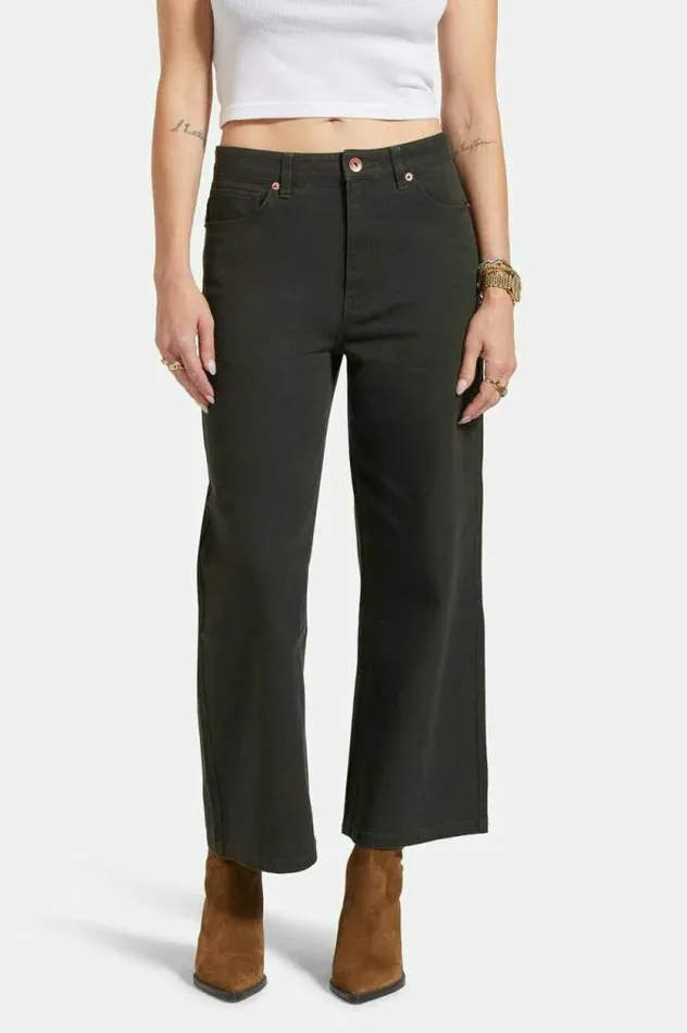 Women Margo Cropped 5Pocket Pant Washed Black Brixton Pants