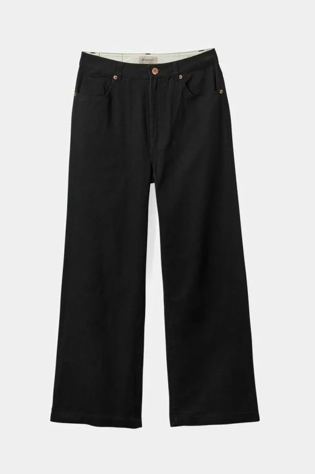 Women Margo Cropped 5Pocket Pant Washed Black Brixton Pants