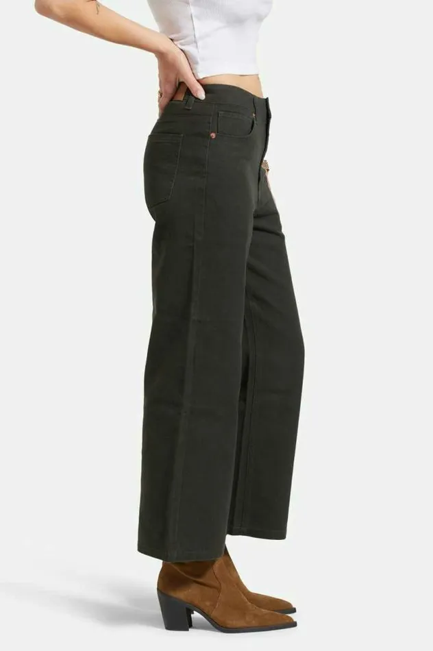 Women Margo Cropped 5Pocket Pant Washed Black Brixton Pants
