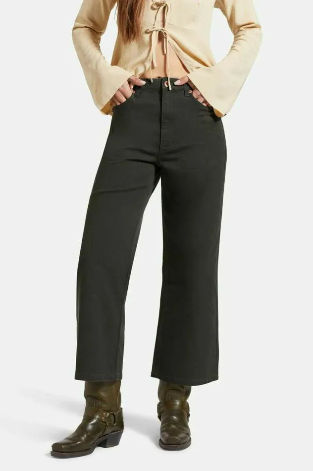Women Margo Cropped 5Pocket Pant Washed Black Brixton Pants