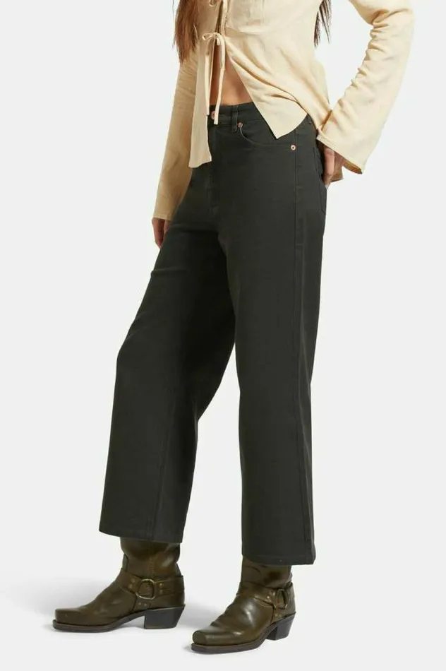 Women Margo Cropped 5Pocket Pant Washed Black Brixton Pants