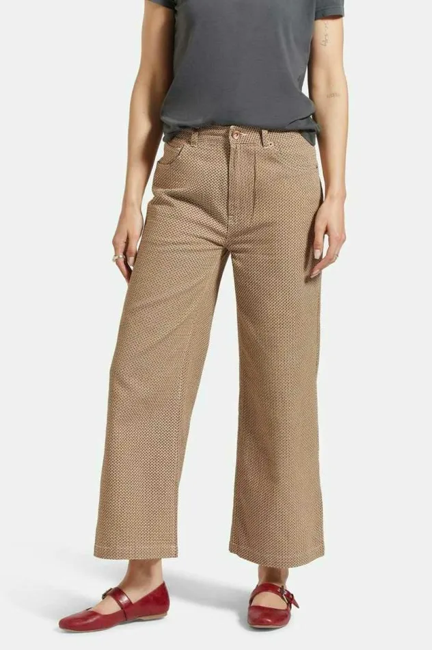 Women Margo Cropped 5Pocket Pant Whitecappine Houndstooth Brixton Pants