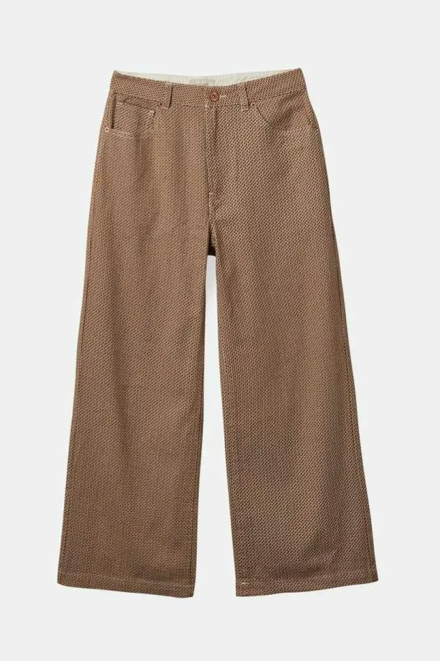 Women Margo Cropped 5Pocket Pant Whitecappine Houndstooth Brixton Pants