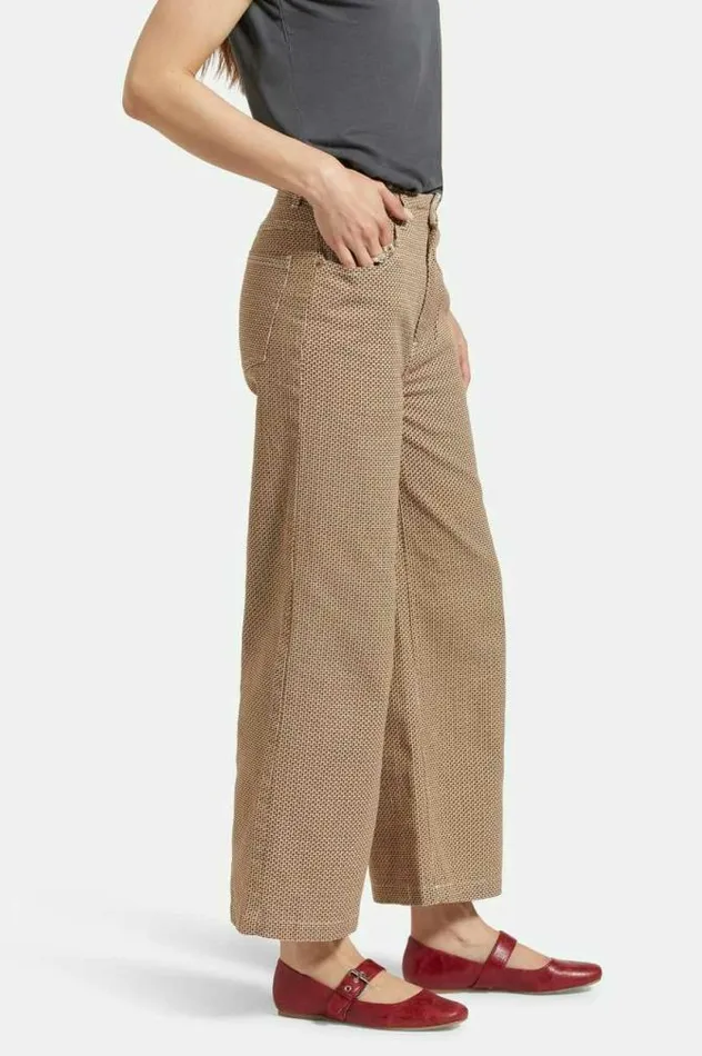 Women Margo Cropped 5Pocket Pant Whitecappine Houndstooth Brixton Pants
