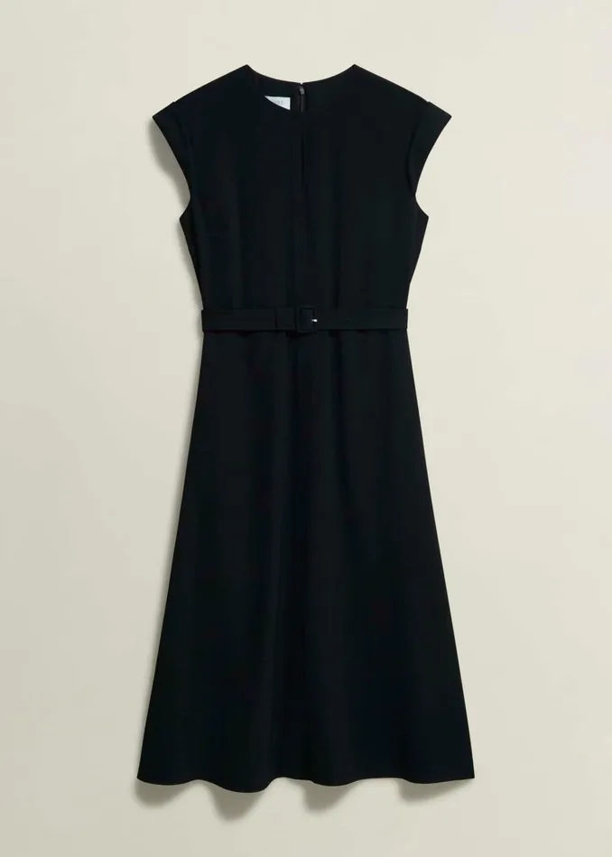 Women Meera Belted Dress Black Hobbs Dresses and Jumpsuits