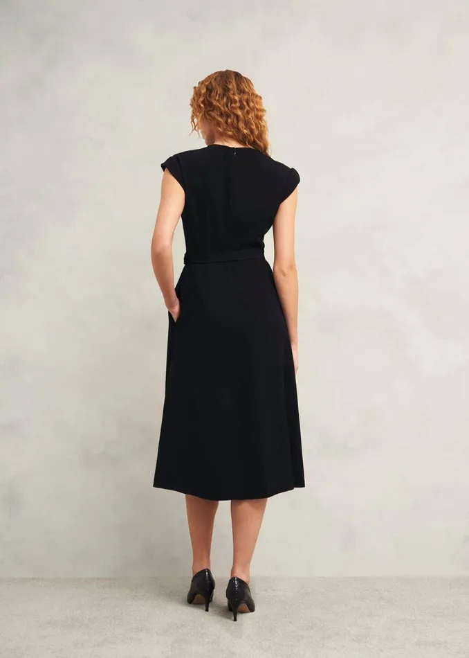 Women Meera Belted Dress Black Hobbs Dresses and Jumpsuits