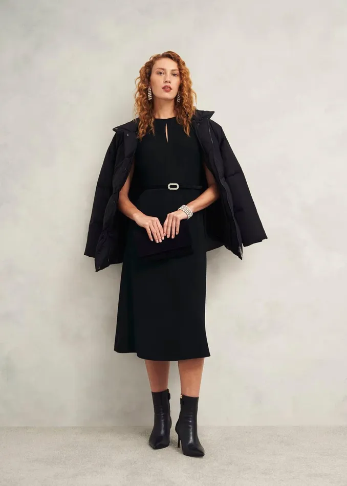 Women Meera Belted Dress Black Hobbs Dresses and Jumpsuits