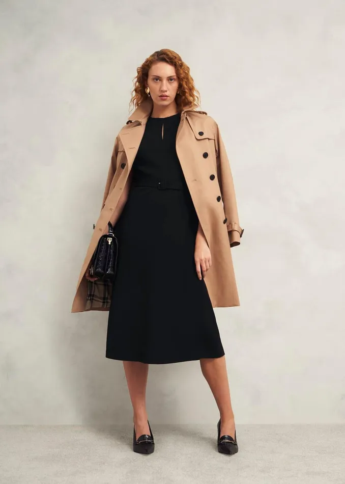 Women Meera Belted Dress Black Hobbs Dresses and Jumpsuits
