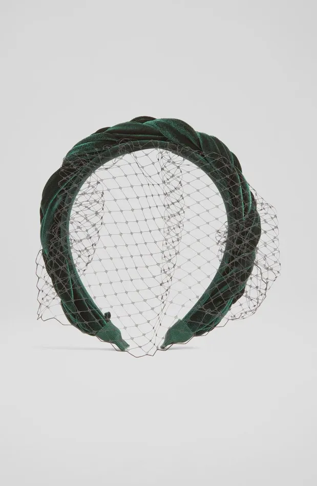 Women Melissa Green Velvet Plaited Headband Fascinator LKBennett Hair Accessories