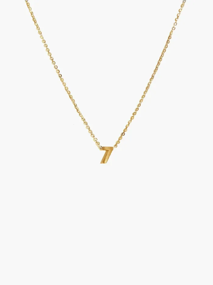 Women Necklaces Able Number Necklace Gold Vermeil