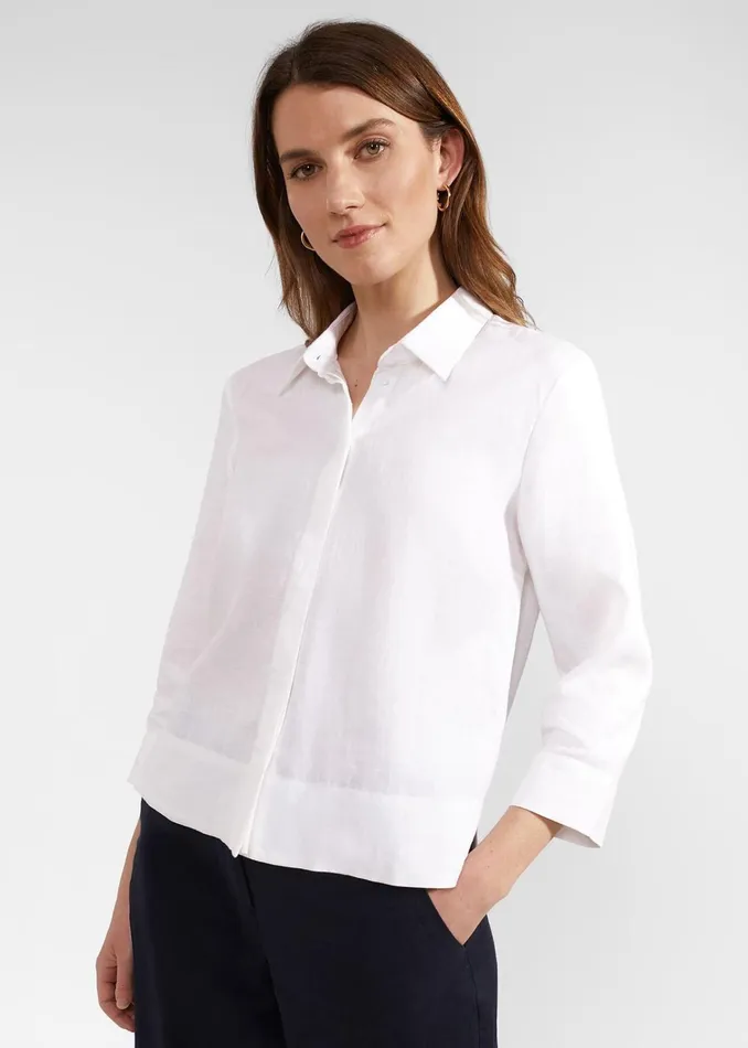 Women Nita Linen Shirt White Hobbs Tops