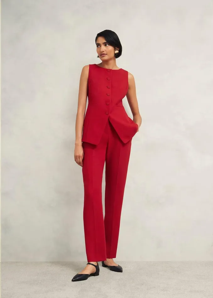 Women Nova Trousers Pomegranate Red Hobbs Trousers