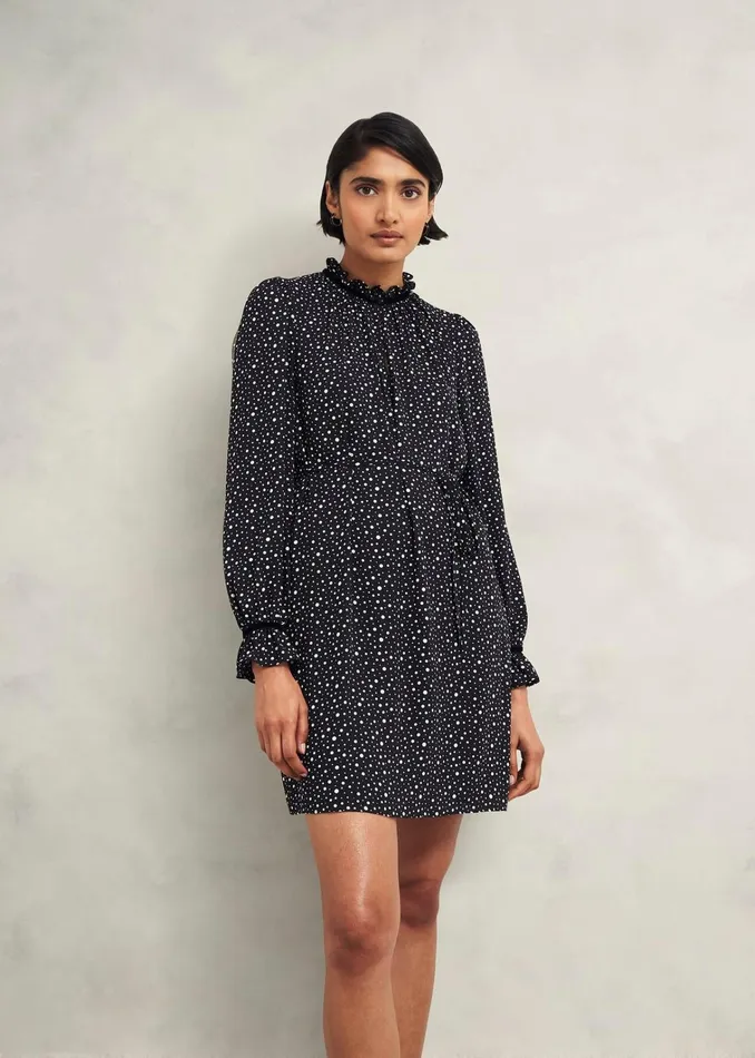 Women Otilla Dress Black Ivory Hobbs Dresses and Jumpsuits