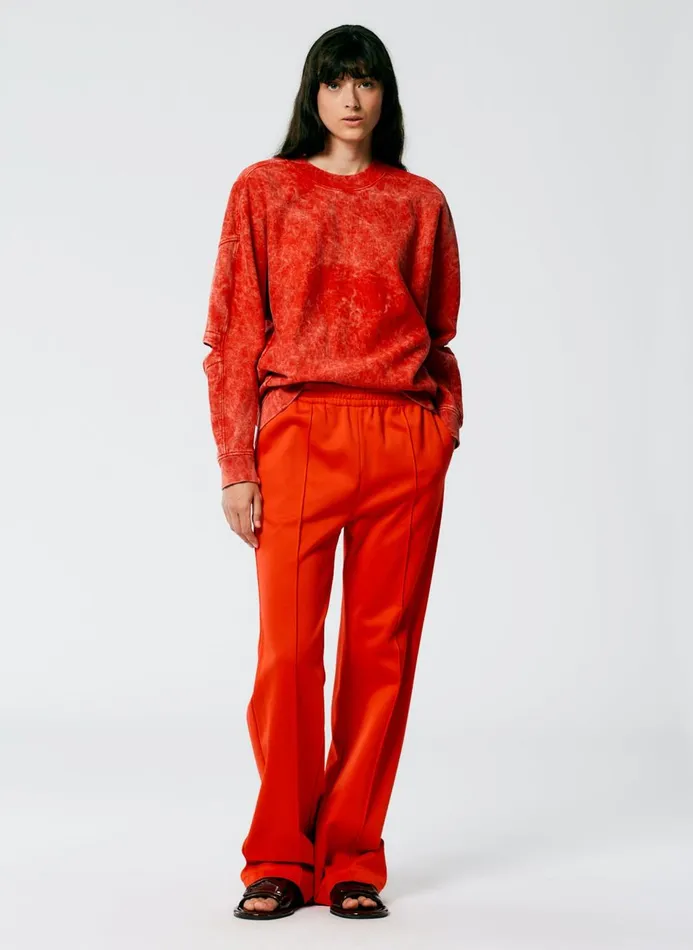 Women Pants and Shorts Tibi Active Knit Scottie Jogger Red