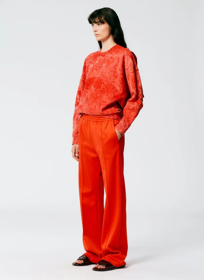 Women Pants and Shorts Tibi Active Knit Scottie Jogger Red
