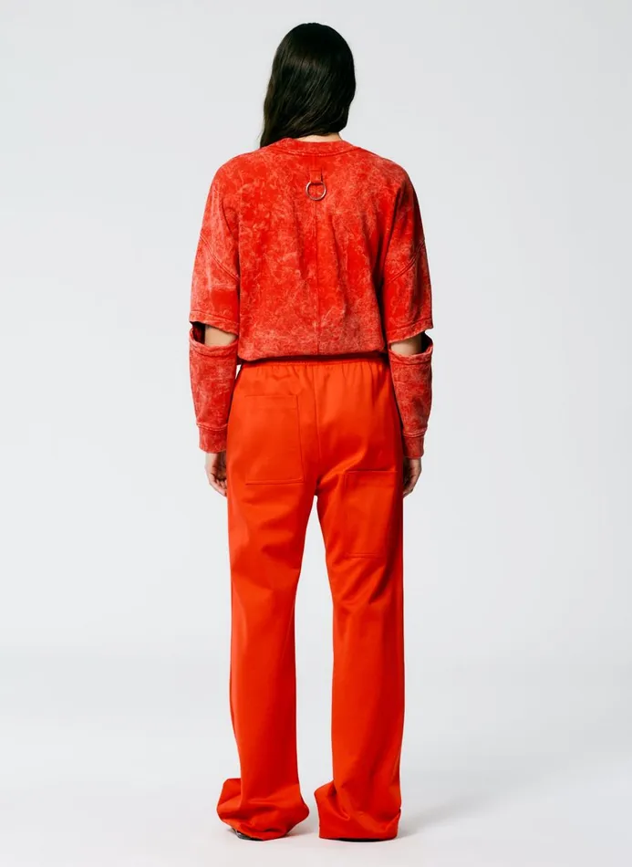 Women Pants and Shorts Tibi Active Knit Scottie Jogger Red