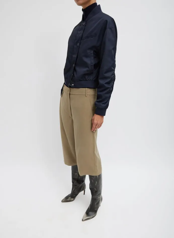 Women Pants and Shorts Tibi Fluid Suiting Short Walnut