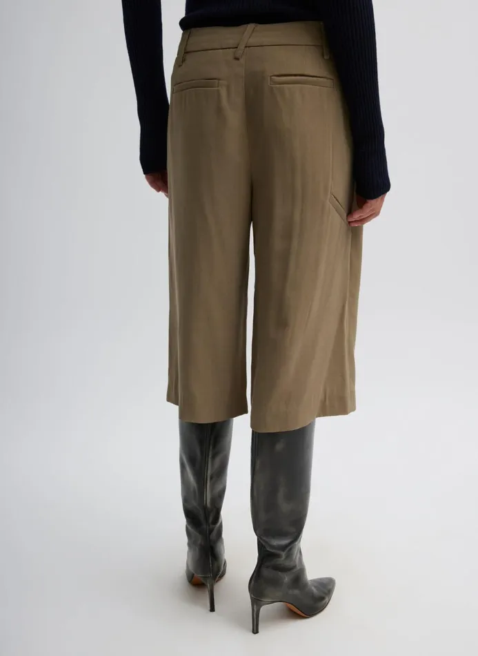 Women Pants and Shorts Tibi Fluid Suiting Short Walnut