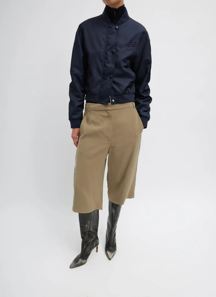 Women Pants and Shorts Tibi Fluid Suiting Short Walnut