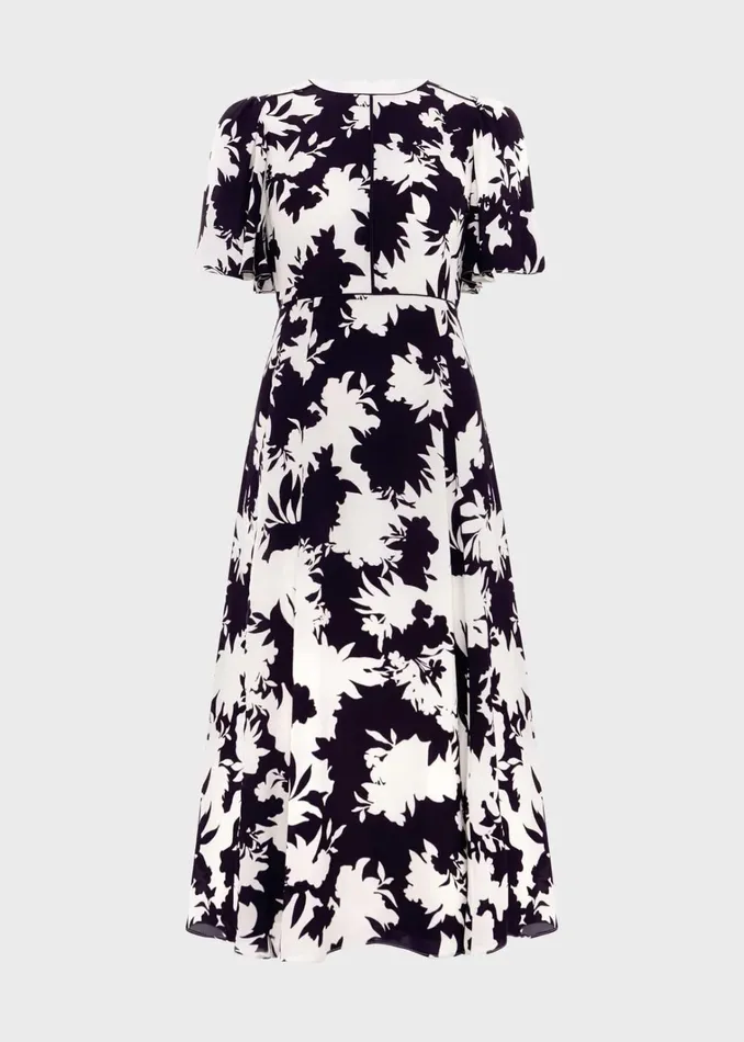 Women Petite Alva Dress Ivory Black Hobbs Dresses and Jumpsuits